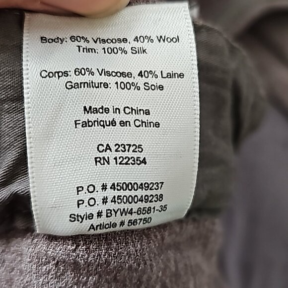 Aritzia Wilfred Joudin Wool Viscose Wide Leg Cropped Trouses Pants Size M - Picture 5 of 5